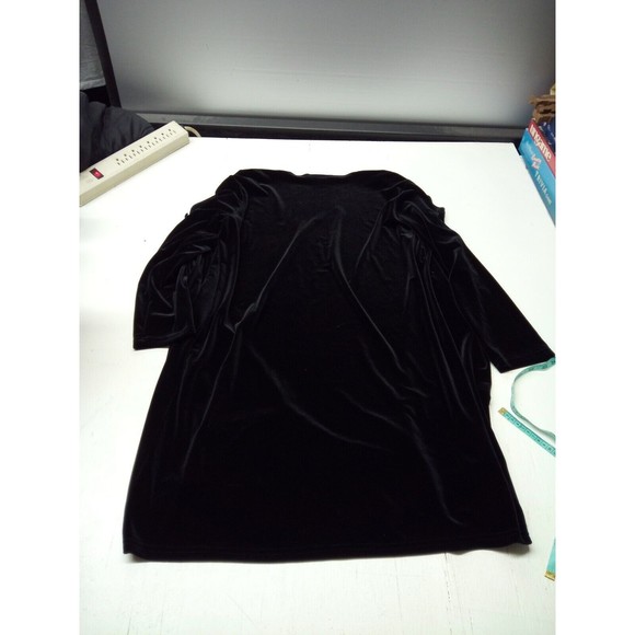 VTG Notations Clothing Co. Black Velvet 3 PC. Suit Snowflake Top Size Large - Picture 11 of 11